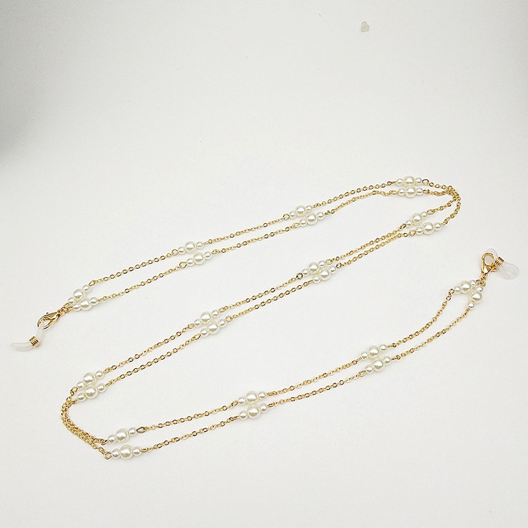 Dây đeo mắt kính 70cm đính vỏ ngọc trai xinh xắn