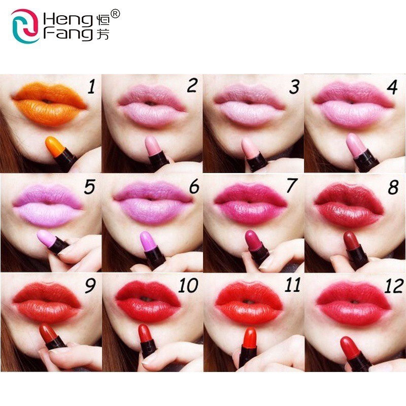 Set 12 Son Môi Du Lịch Chống Nước Nhiều Màu Sắc Thời Trang 1.2g