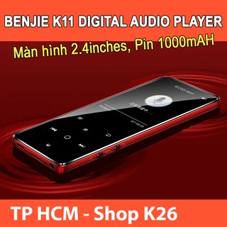 Máy Nghe Nhạc Lossless BENJIE K11, Màn Hình 2.4Inches, Bluetooth, Pin 1000mAh, Nút Cảm Ứng, Có Đài FM, Tặng Kèm Tai Nghe