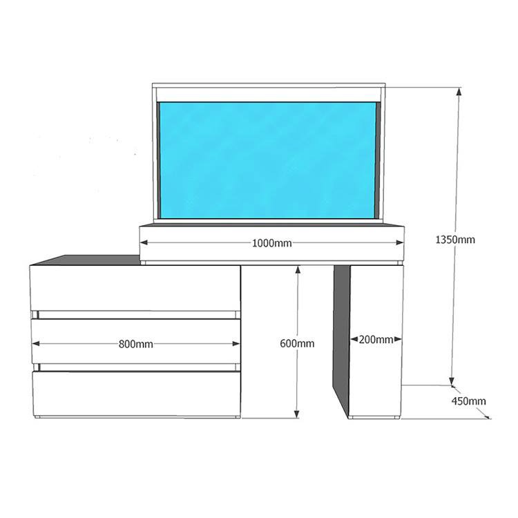 [FREESHIP] Bàn trang điểm hiện đại có ghế ngồi trang điểm 100*45*135cm (BTD-09)