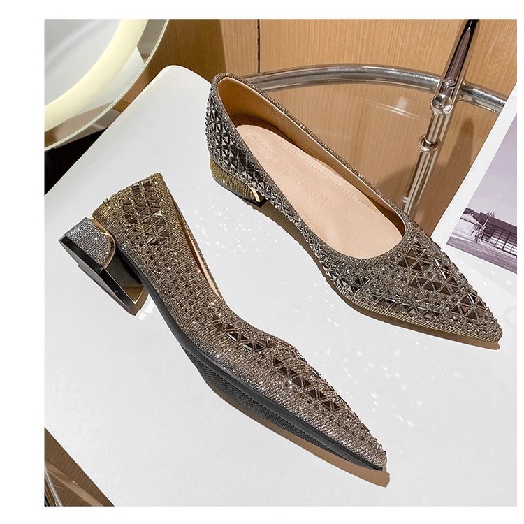 Giày Cao Gót Mũi Nhọn Đế Dày Thời Trang Cho Nữ