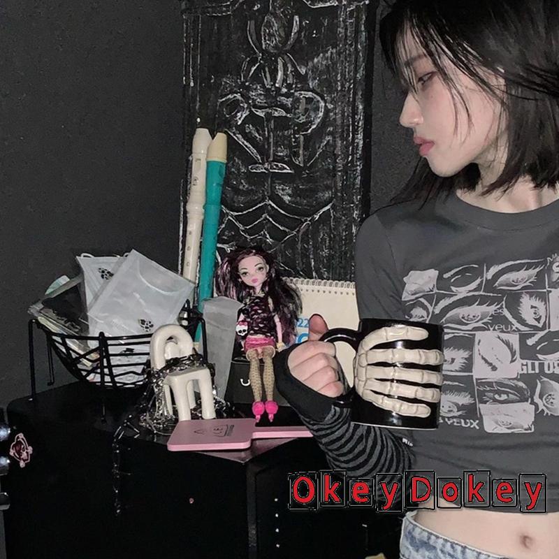 Áo croptop nữ tay dài cá tính thời trang