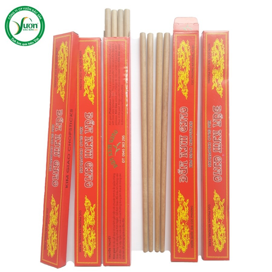 Combo 20 đôi Đũa gỗ Kim Giao rừng Cúc Phương Ninh Bình - Vườn đặc sản