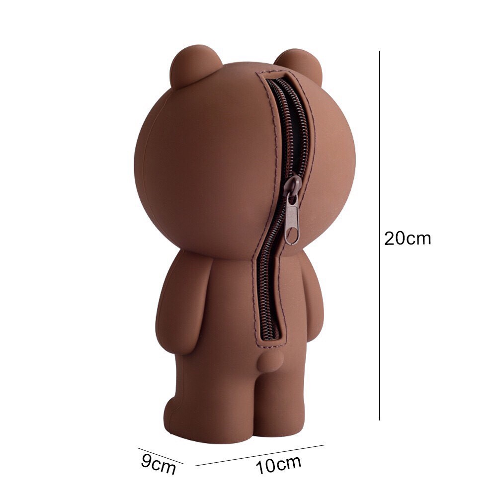 Hộp bút hình gấu Brown và thỏ Kenny của Line Friend/bóp đựng đồ trang điểm