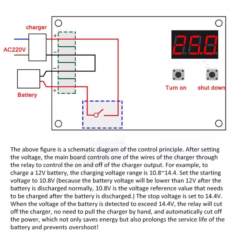 Mạch bảo vệ sạc Ác Quy tự ngắt 6-70VDC