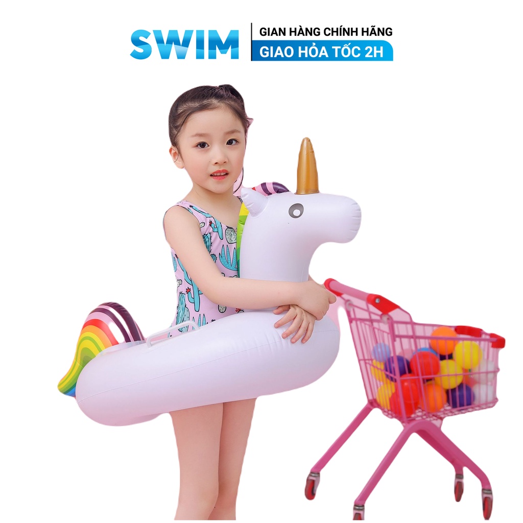 Phao Bơi Trẻ Em SWIM Ngựa Trắng Có Tay Cầm