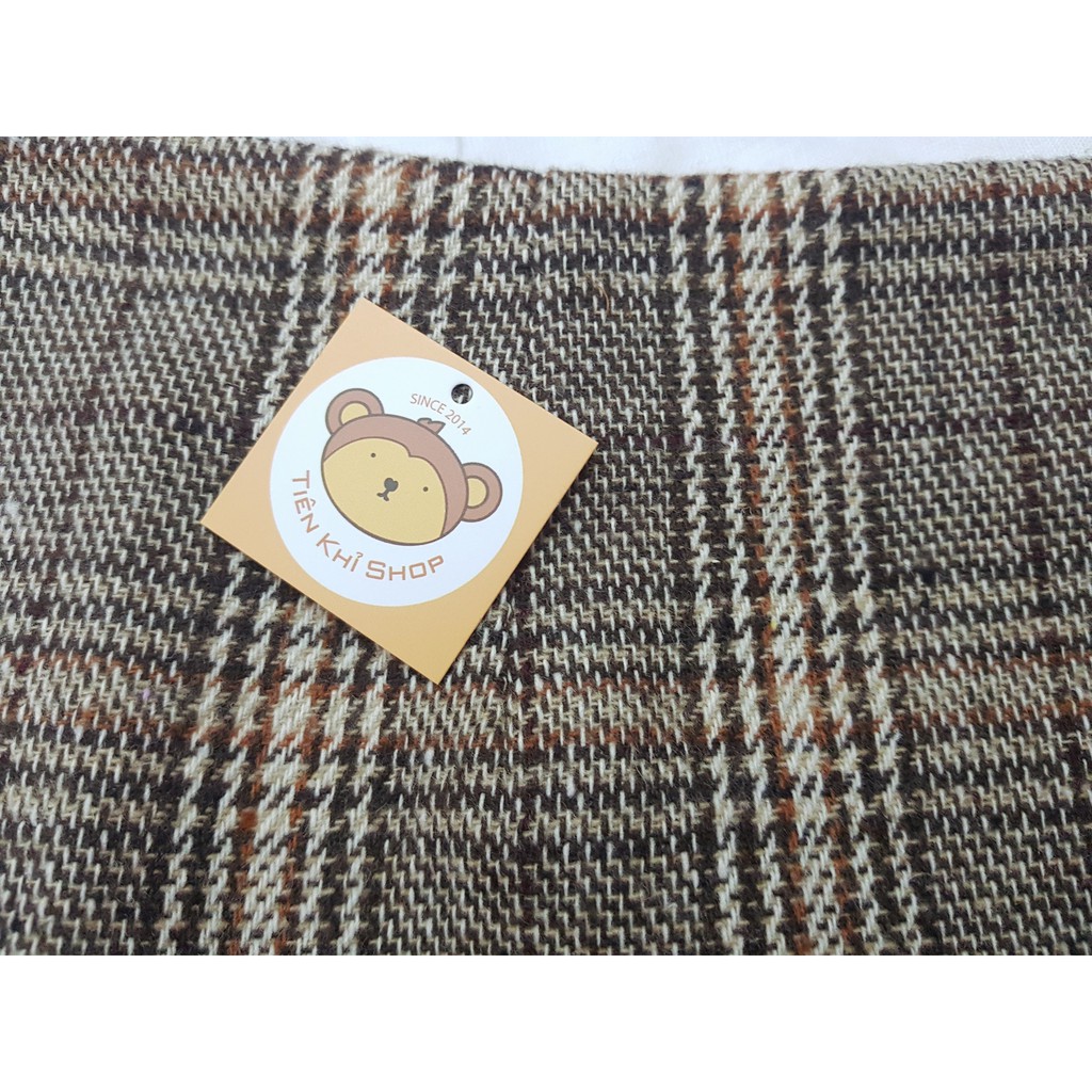 [CÓ SẴN] Chân Váy Dạ lưng cao họa tiết ca rô kẻ ô caro | BigBuy360 - bigbuy360.vn