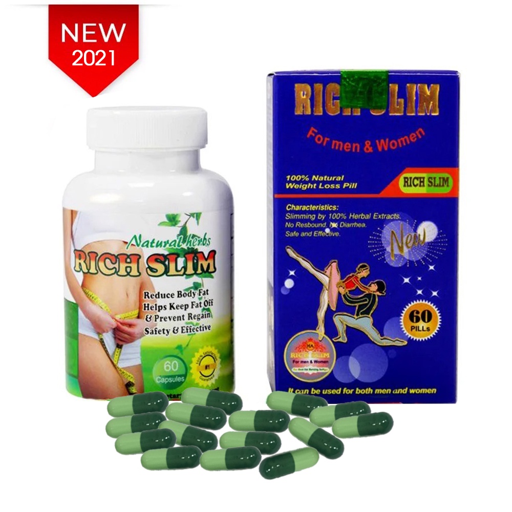 Giảm cân Rich Slim Chính hãng - Mẫu mới 2021 - Chuyên dành cho cơ địa khó giảm - Giúp giữ dáng, đẹp da