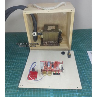 [Cell pin] Hộp gỗ chế máy hàn cell pin DIY