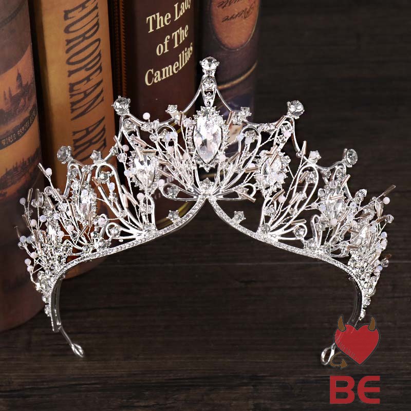 YADORNOS Vương miện cài tóc đính kim cương giả lấp lánh thời trang sang trọng cho nữ