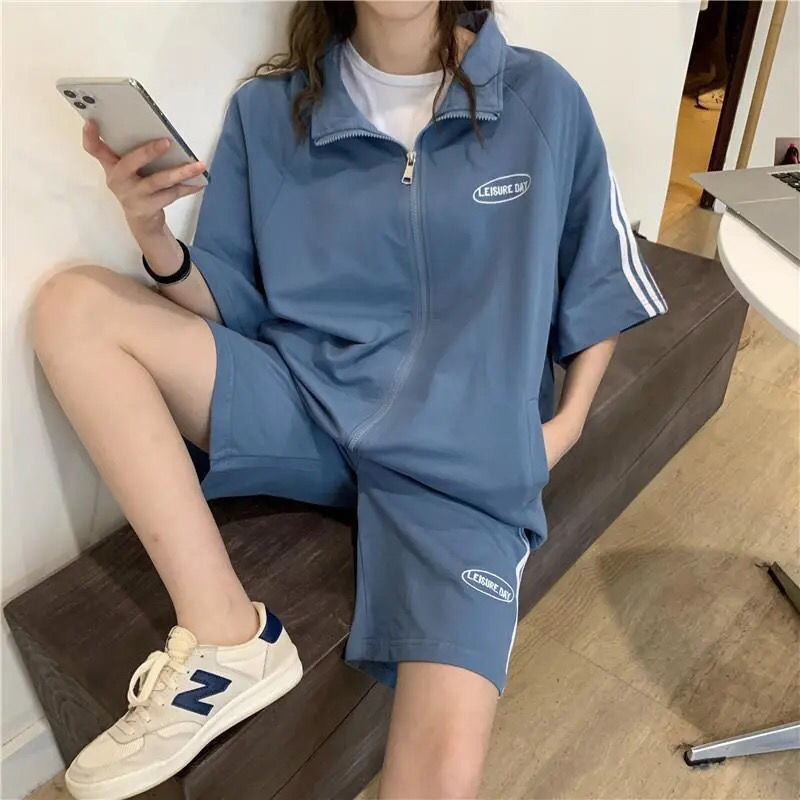 Set Đồ Thể Thao Ngắn Tay Phong Cách Hàn Quốc 2021 Cho Nữ | BigBuy360 - bigbuy360.vn