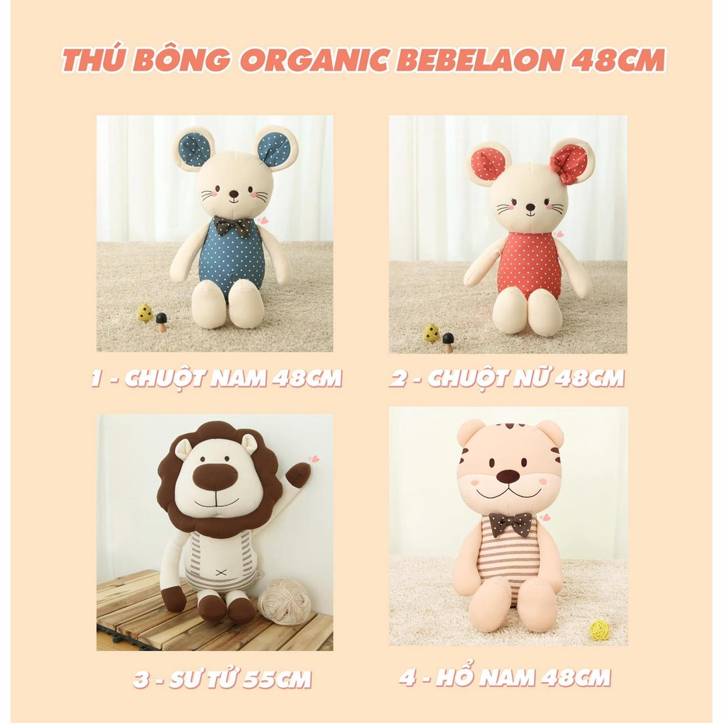 Thú bông Organic Bebelaon Made in Korea