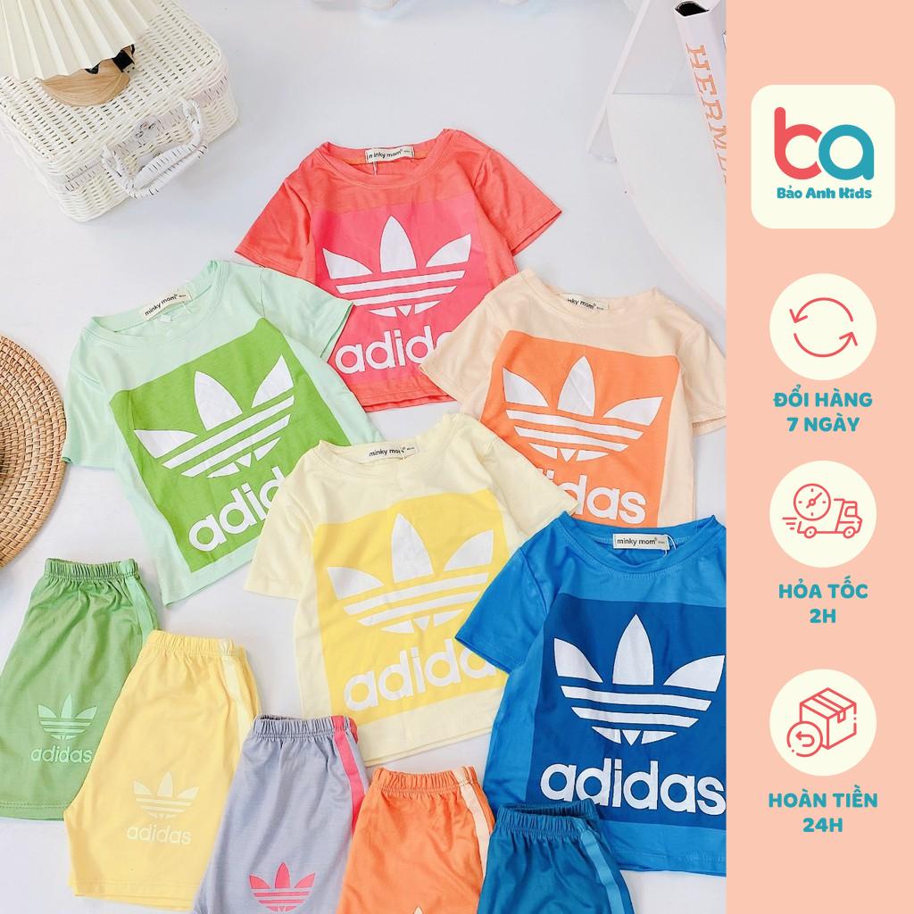 [Sz đại] Bộ Cộc Tay Cho Bé Trai Bé Gái Minky Mom Vải Thun Lạnh Phong Cách Thể Thao Năng Động Cho Bé 18-26kg TNDAS1