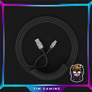 [Chính hãng] Dây cáp Coiled cho bàn phím cơ AKKO Type-C USB (Black / White / Pink / Blue)