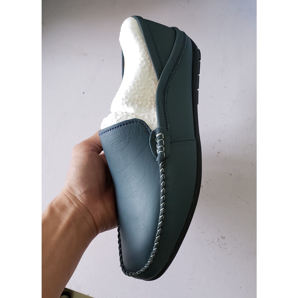 Giày lười da bò nam cao cấp, đế cao su đúc - 3 màu đen, nâu, vàng - giày đi ôm, êm, nhẹ - G116