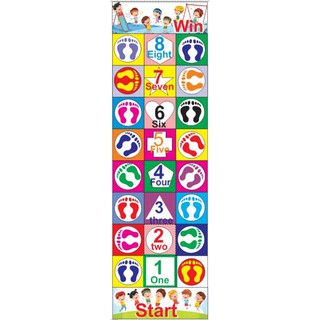 Jumping mat Thảm nhay bước chân, thảm vận động, học số, màu sắc, hình học, tiếng anh