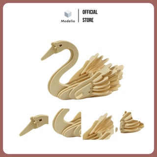 Mô hình lắp ráp động vật Thiên Nga bằng gỗ 3D