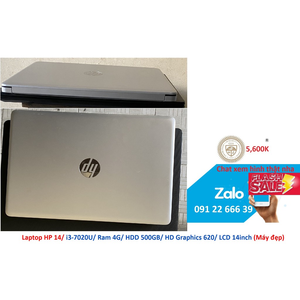 Laptop HP 14/ i3-7020U/ Ram 4G/ HDD 500GB/ HD Graphics 620/ LCD 14inch (Máy đẹp) | WebRaoVat - webraovat.net.vn