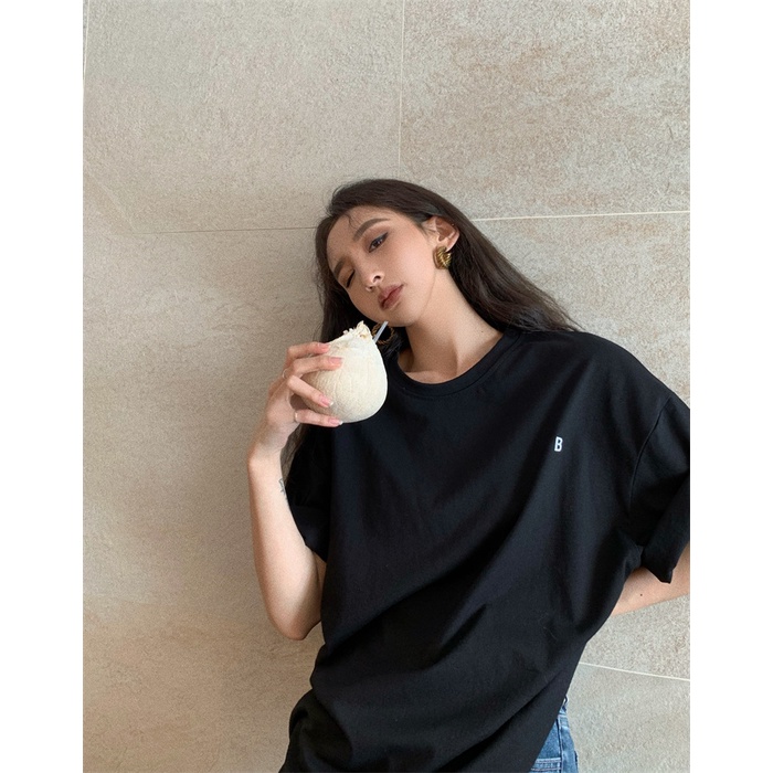 Áo Thun Nữ Ngắn Tay Cổ Tròn Thời Trang Hàn