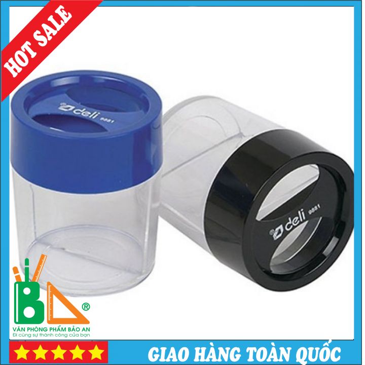 Hộp Đựng Ghim Deli 9881 Hình Trụ, Có Nam Châm