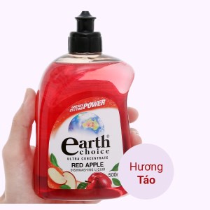 Nước rửa chén đậm đặc Earth Choice hương táo 500ml gốc thực vật nhập khẩu từ Úc