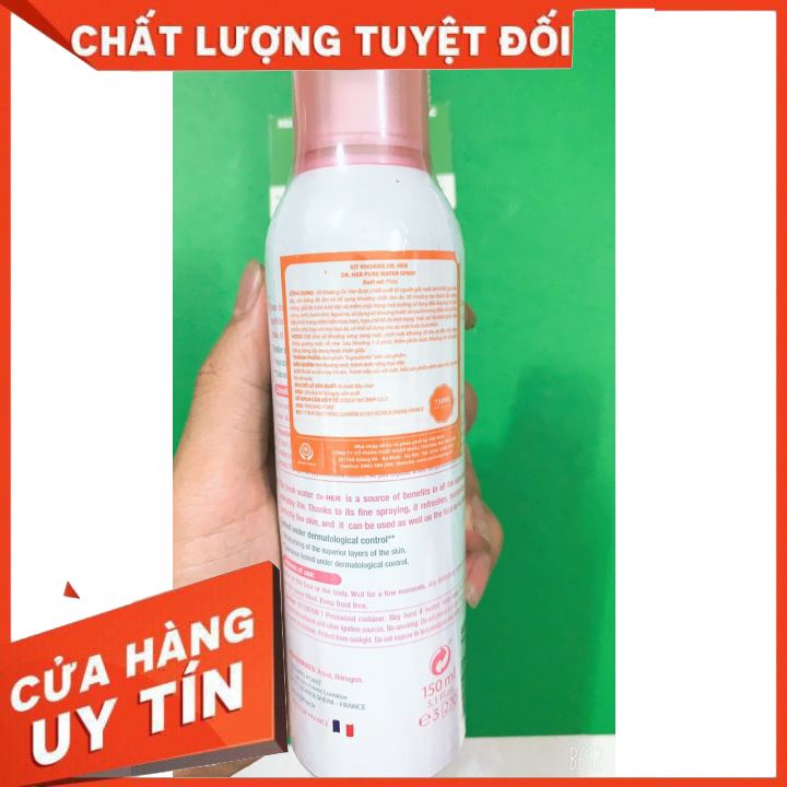 XỊT KHOÁNG DR.HER - PARIS 150ml -CUNG CẤP ĐỌ ẨM TỨC THÌ--tươi mát sảng khoái  se khít chân lô