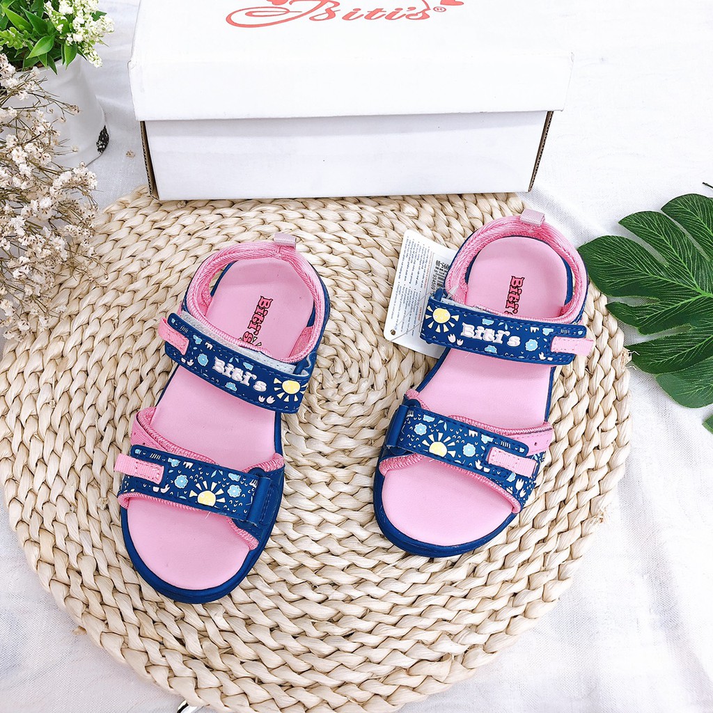 Giày sandal quai hậu học sinh bé gái , họa tiết bông hoa , đế siêu nhẹ DEG000100