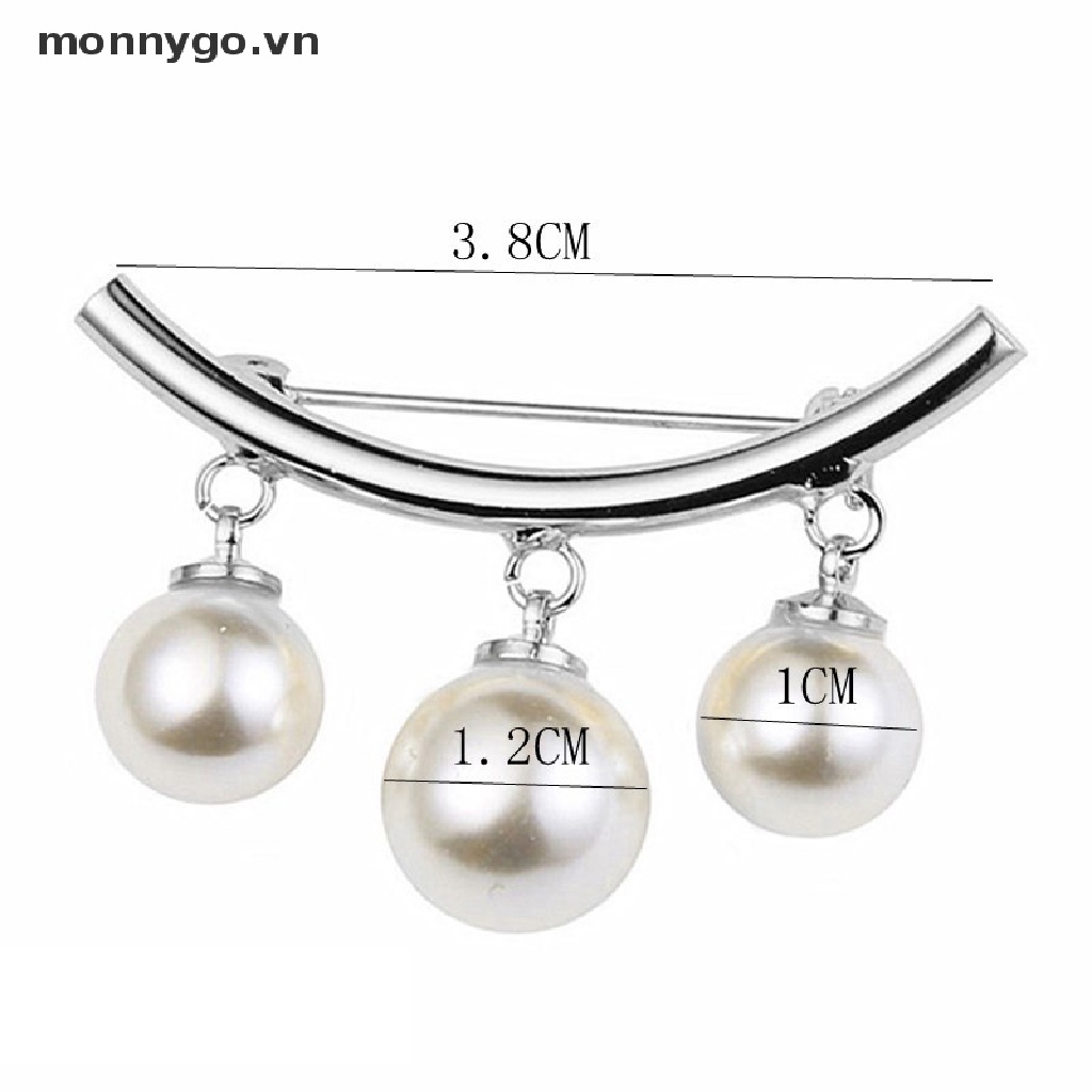 Trâm Cài Áo Chuỗi Ngọc Trai Cố Định Thời Trang