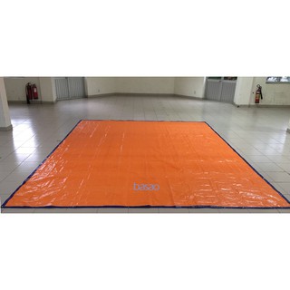 Tấm bạt che may sẵn nhiều công dụng, màu xanh cam, kích thước 1,6m x 2,2m