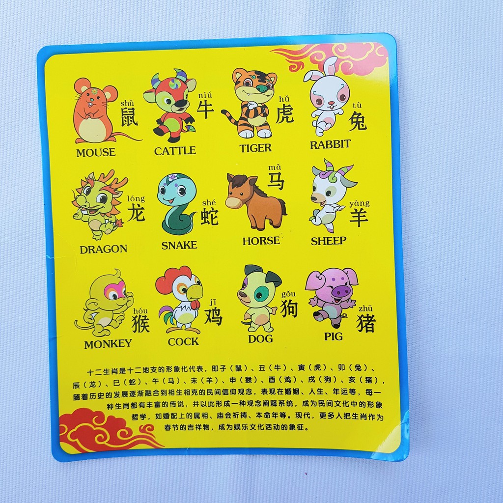 Bộ Đồ Chơi Thú 12 Con Giáp, Động Vật Bằng Nhựa An Toàn Cho Bé