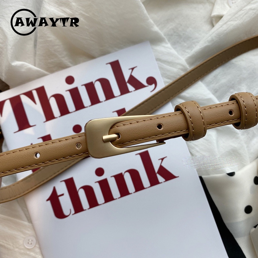 Thắt Lưng Da Pu Bản Nhỏ Thời Trang Hàn Quốc Cho Nữ