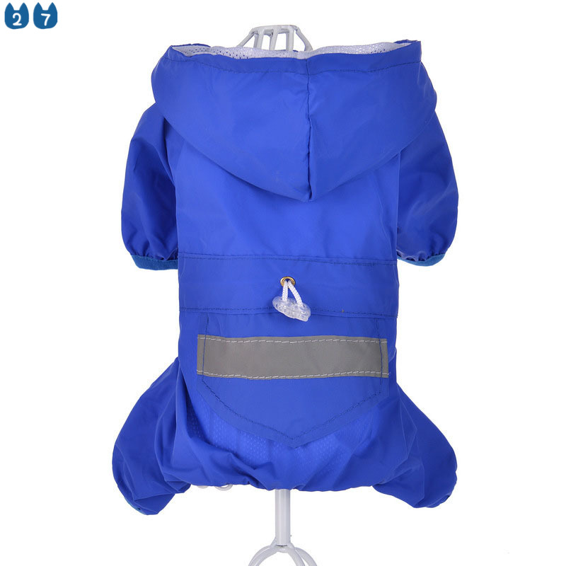 Áo Mưa Mềm Mại Thoáng Khí Có Mũ Trùm Màu Phản Quang Cho Thú Cưng XS-5XL 27