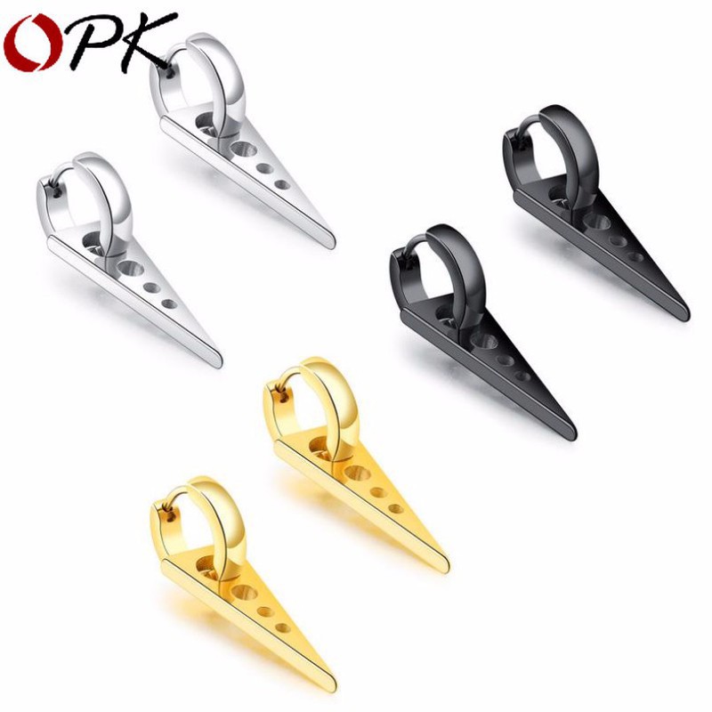 Bông Tai Nam Đeo Được 2 Kiểu Chất Liệu Titan Cao Cấp TT 0858 - 1 cặp