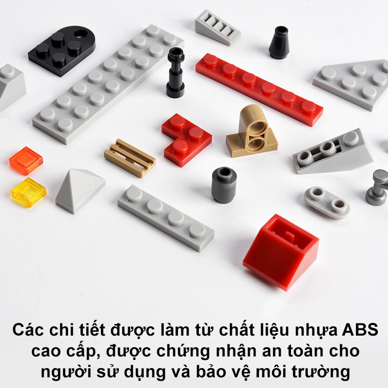 Đồ Chơi Lắp Ráp Kiểu Lego Mô Hình Siêu Chiến Hạm Hải Quân, Tuần Dương Hạm BATTLESHIP Với 1000 Chi Tiết