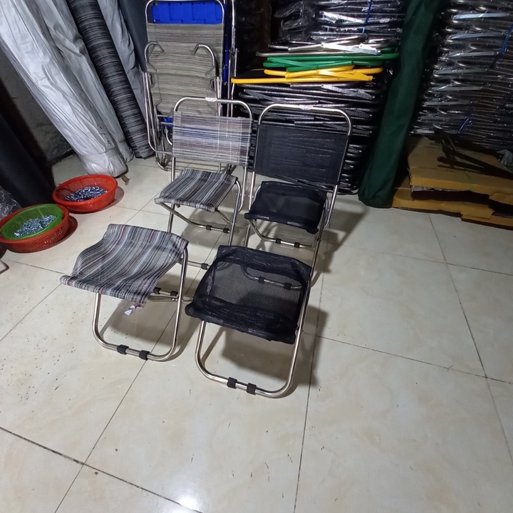 Ghế xếp inox mini gấp gọn bỏ túi đi du lịch, dã ngoại, câu cá_shopvan89