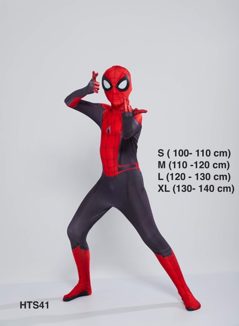 Trang phục hoá trang cho bé bộ hoá trang Người Nhện Spiderman đỏ. HTS41