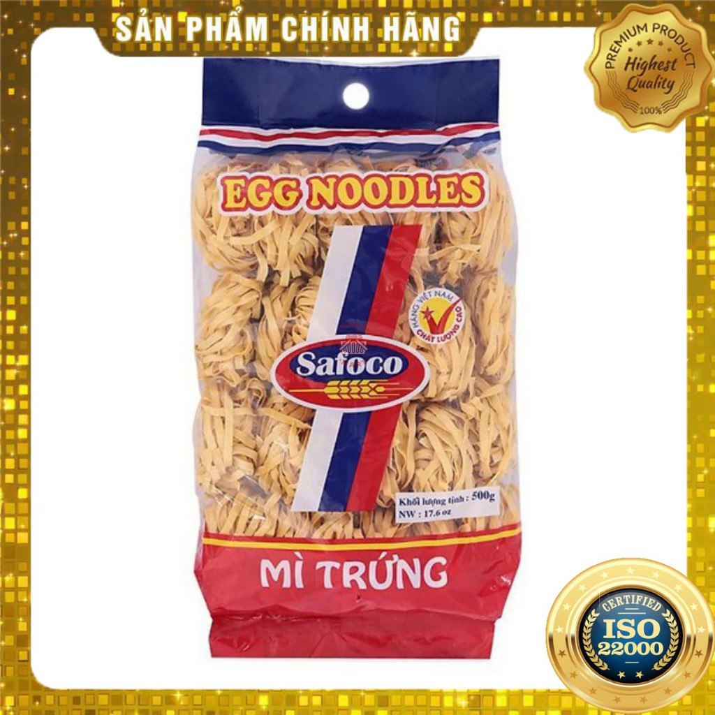 [ Yams Mart ] Mì Trứng Safoco Sợi Lớn 500G