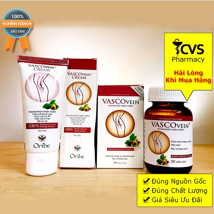 Vascovein Cream Tuýp 50gr - Dùng Trong Các Trường Hợp Suy Giãn Tĩnh Mạch