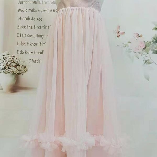 Chân Váy Chữ A Vải Tuyn Xếp Ly Chiều Dài Trung Bình Thời Trang Mùa Hè Hàng Mới Cho Bạn Nữ (Có Lớp Lót)