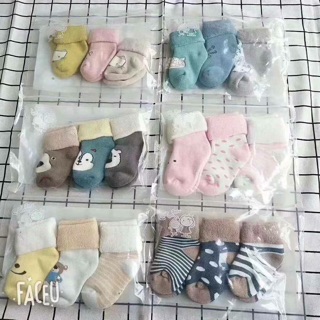Tất xù set 3 đôi dày dặn