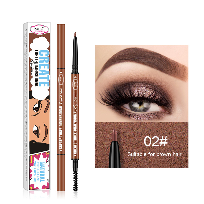 (Hàng Mới Về) Bút Chì Kẻ Lông Mày Hai Đầu 3 Màu Tự Nhiên Kháng Nước Lâu Trôi | BigBuy360 - bigbuy360.vn