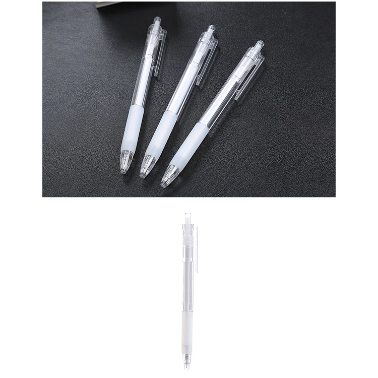 Bút Mực Nước Dạng Nhấn 0.5mm Màu Đen Trong Suốt Và Đơn Giản Ruột bút gel Bút mực Bút bi bấm bút nhiều màu bút bi nước đen