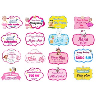 In Bảng tên  kèm chibi cho bé