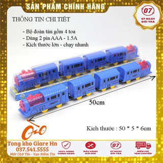 Bộ Đồ Chơi Tàu Hỏa Chạy PIN, Cỡ Lớn, Nhạc Đèn Cao Cấp