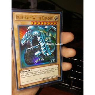 Thẻ bài Yugioh chính hãng  Blue-Eyes White Dragon  ( Bia đá ngàn năm )– Ultra Rare