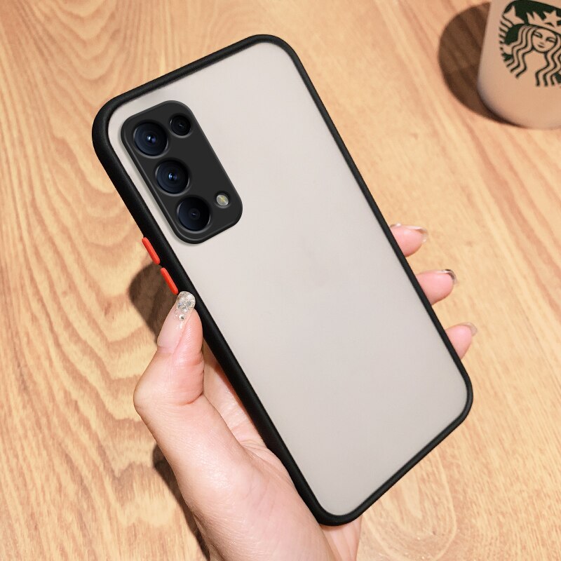 OPPO Reno 4F 4 3 Pro OPPO A15 A53 A52 A72 A92 F9 F11 Pro A5S A7 A12 A11K Realme 7i 7Pro 7 5 5i 5s 6i C17 C15 C12 C11 Vỏ nhựa cứng mờ chống va đập