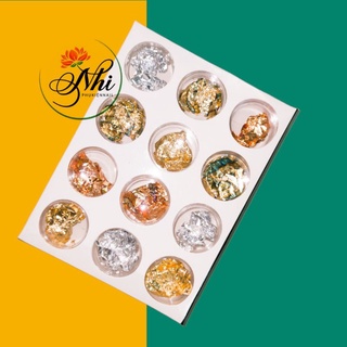Set 12 giấy bạc trang trí móng