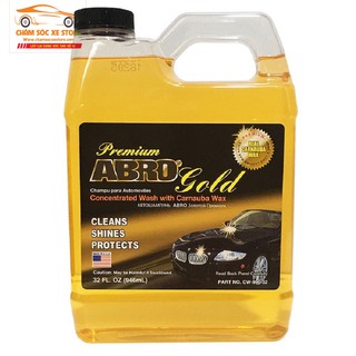Nước rửa xe hơi Abro Premium Gold Car Wash (Mỹ) 946ml chamsocxe