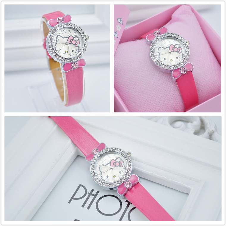 Đồng hồ đeo tay mặt hình hello kitty xinh xắn | BigBuy360 - bigbuy360.vn