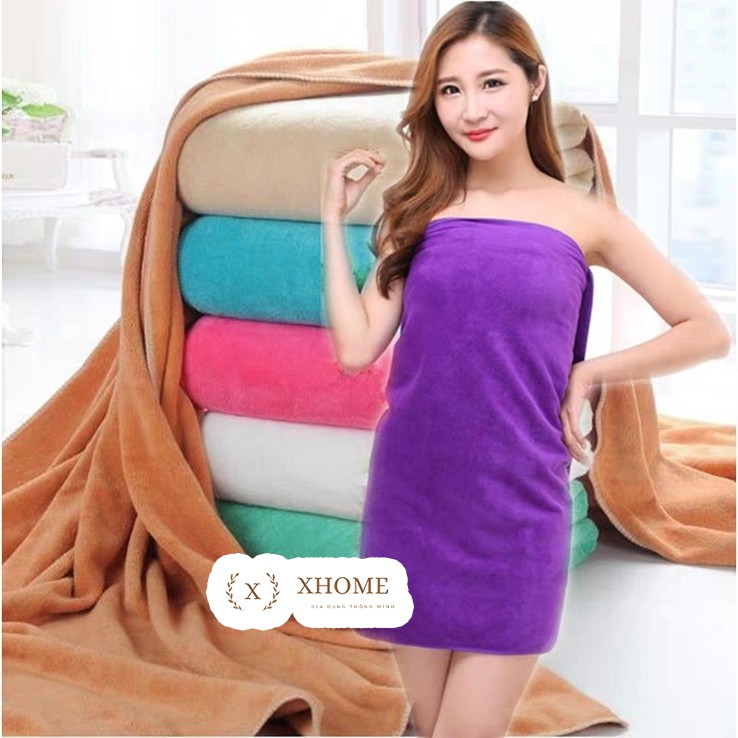 Khăn tắm quấn body spa, khăn tắm đắp body spa masage khổ 140x70 - sợi microfiber siêu mịn